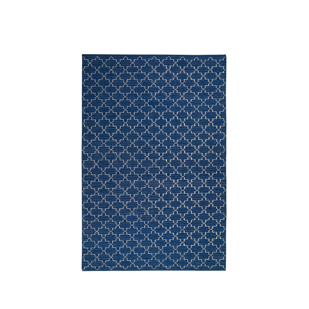 Chhatwal & Jonsson New Geometric rug Indigo melange/off white, 180x272 cm