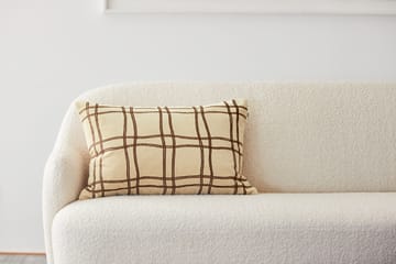 Tattersall pillowcase 40x60 cm - Beige-cognac - Chhatwal & Jonsson