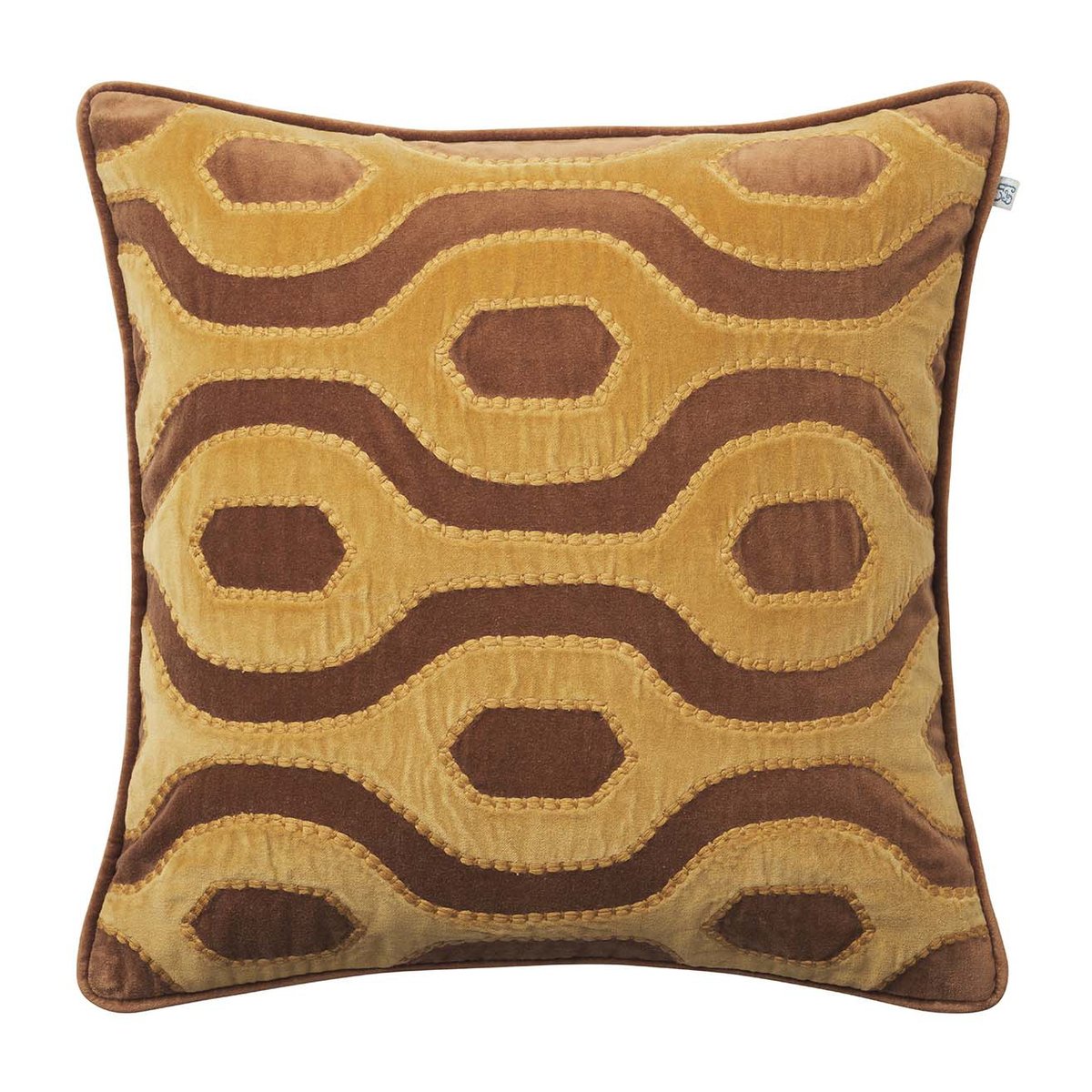 Chhatwal & Jonsson Varanasi cushion cover 50x50 cm Cognac-masala yellow