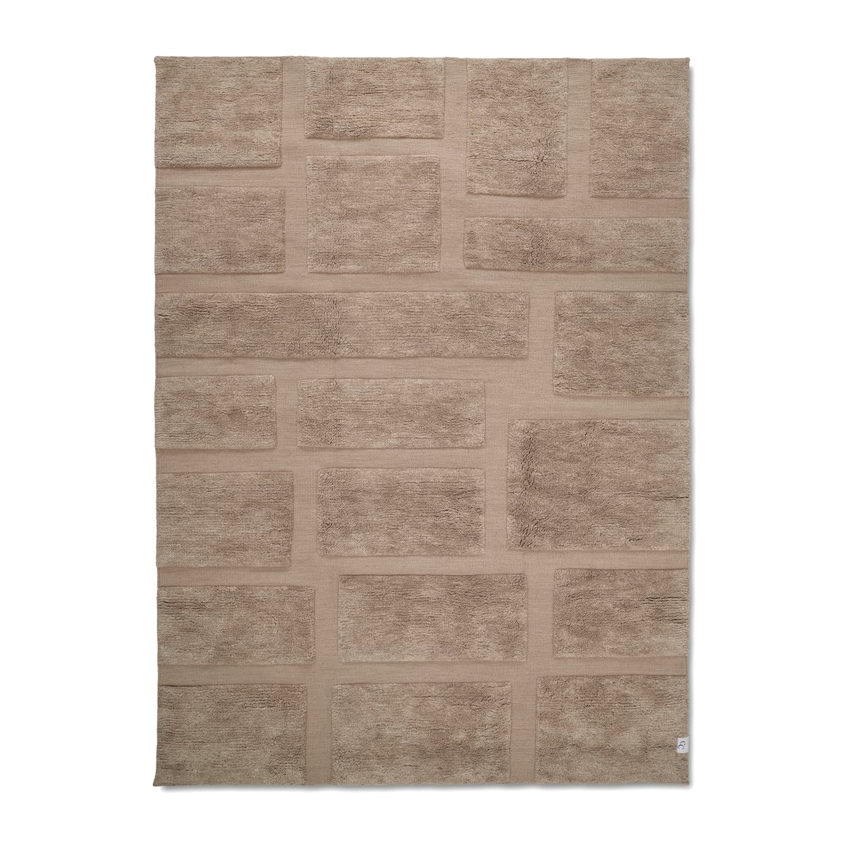 Classic Collection Bricks wool rug 170x230 cm Beige