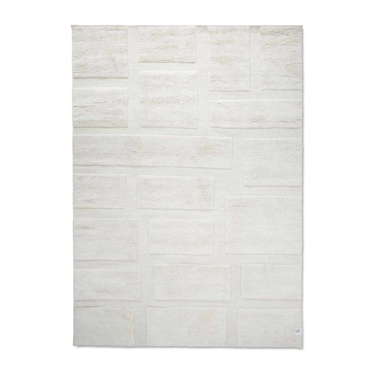 Classic Collection Bricks wool rug 170x230 cm Ivory