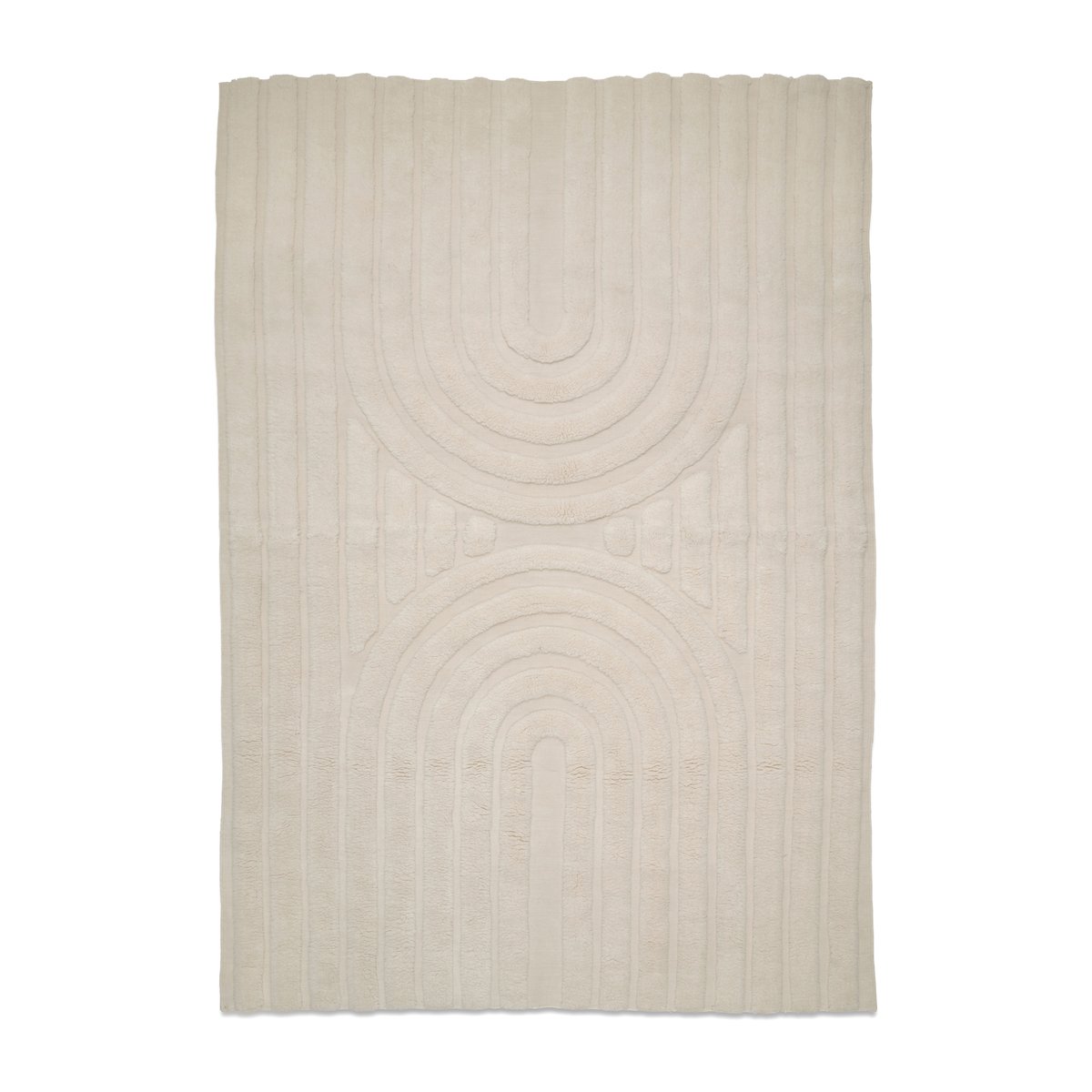 Classic Collection Curve wool rug 170x230 cm Ivory