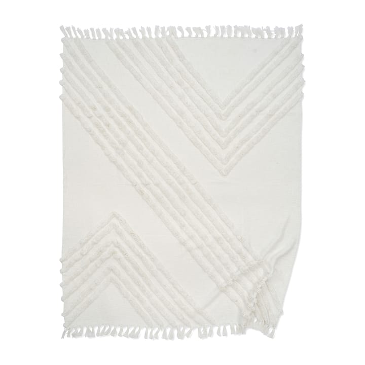 Edge cotton throw 130x170 cm - White - Classic Collection