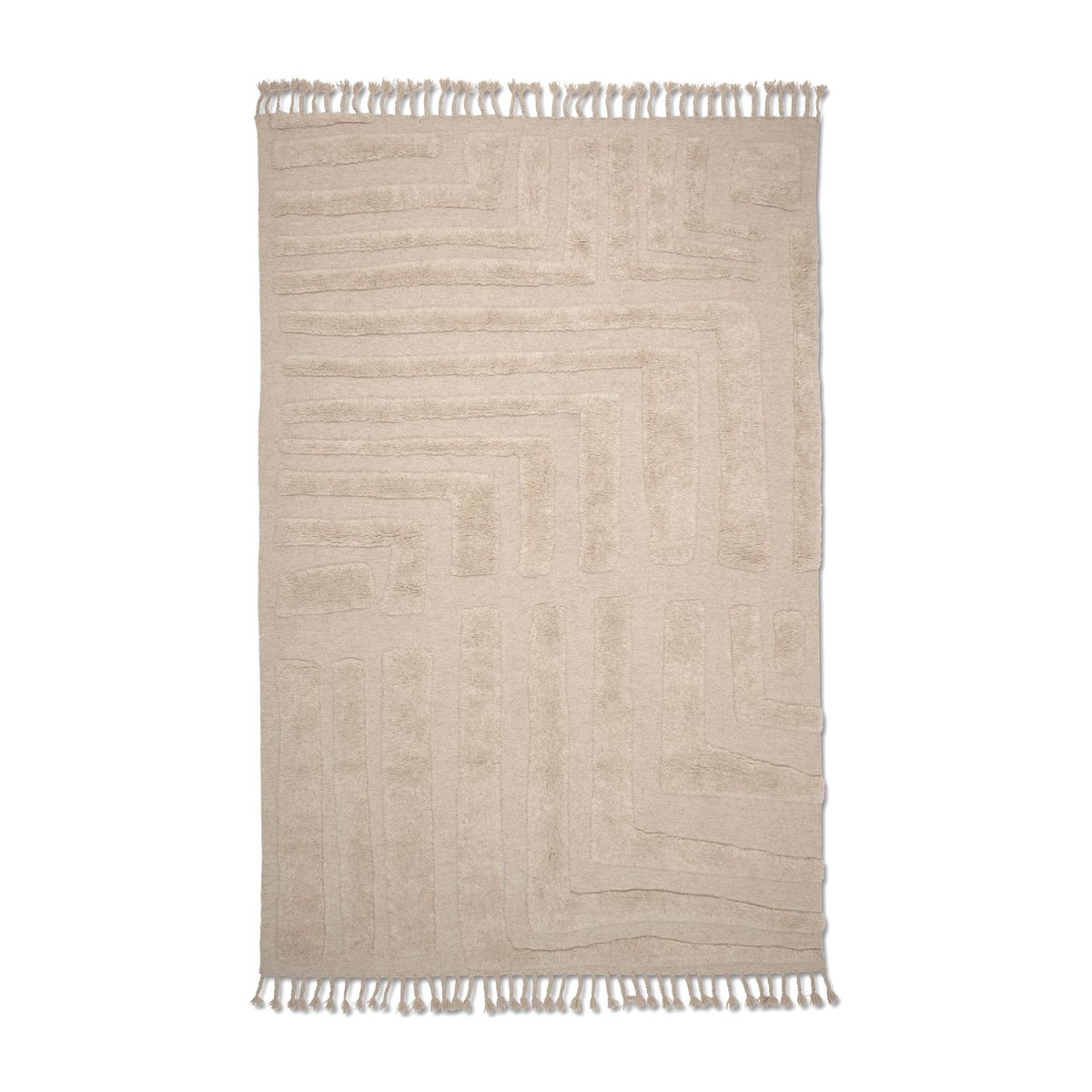 Classic Collection Field wool rug 170x230 cm Natural Beige