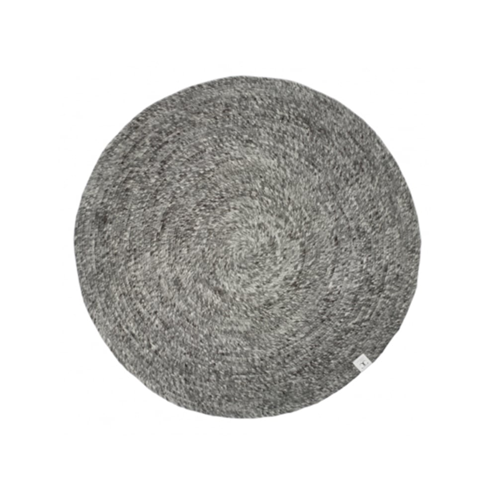 Classic Collection Merino Rug round Granite, 160 cm