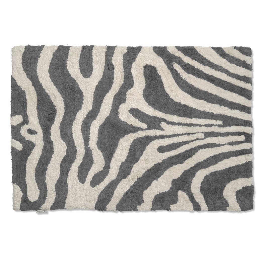 Classic Collection Zebra bathroom mat 60x90 cm titanium-white