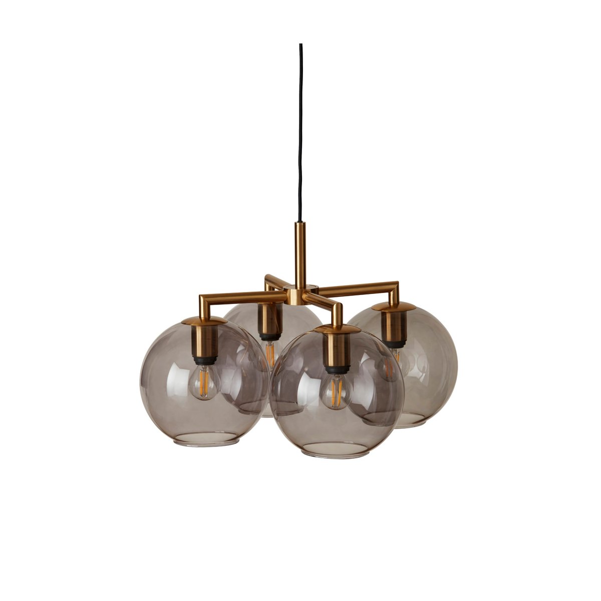 CO Bankeryd Ture pendant lamp 30 cm brass-smoke coloured glass