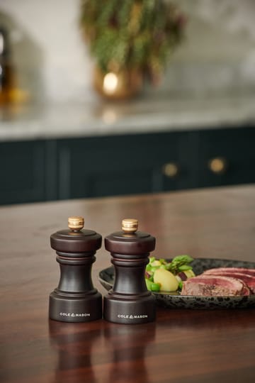 Hoxton salt and pepper grinder set 10 cm - Chocolate - Cole & Mason