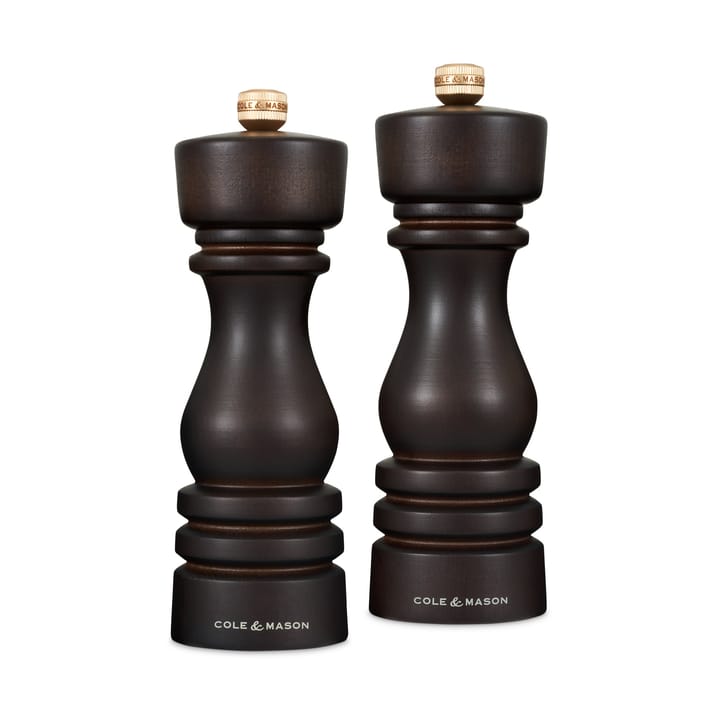 London salt and pepper grinder set 18 cm - Chocolate - Cole & Mason