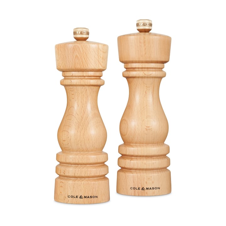 London Salt and Pepper Mill Set 13 cm - Natural - Cole & Mason