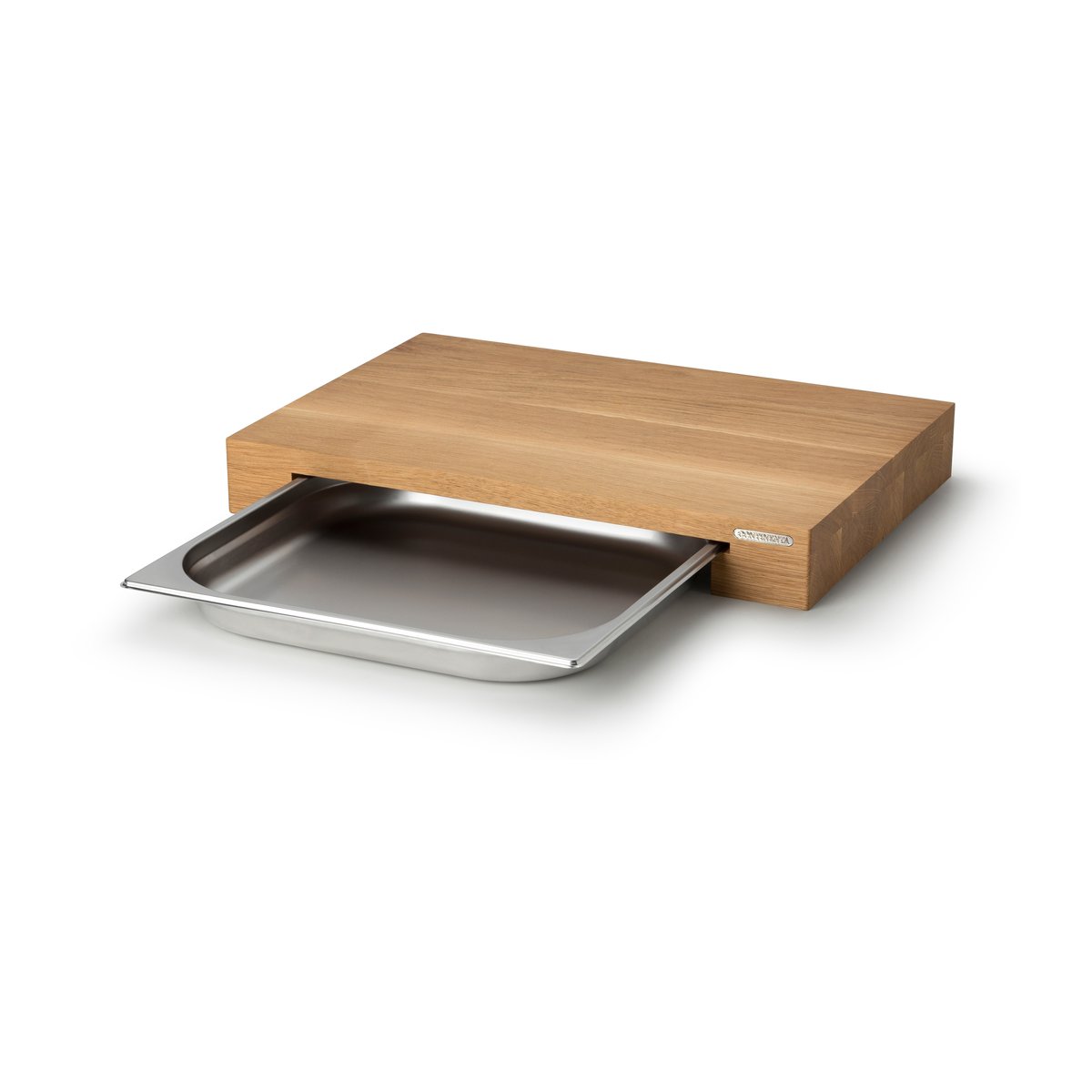 Continenta Cutting board oak with 1 tray 27x39 cm