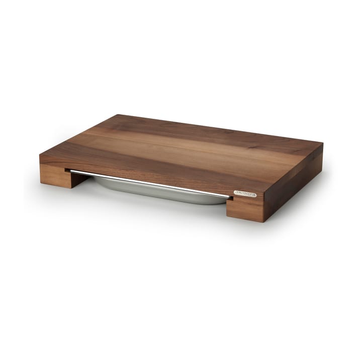 Cutting board walnut with 1 tray, 27x39 cm Continenta