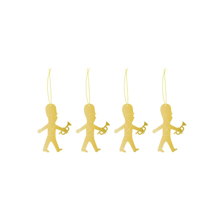 Cooee bauble brass 4-pack - Trumpet boy - Cooee Design