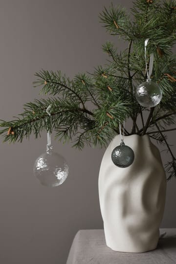 Gry Marble Christmas bauble Ø5 cm 4-pack - Clear - Cooee Design