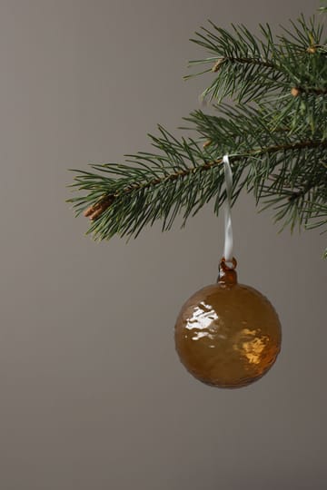 Gry Marble Christmas bauble Ø5 cm 4-pack - Cognac - Cooee Design