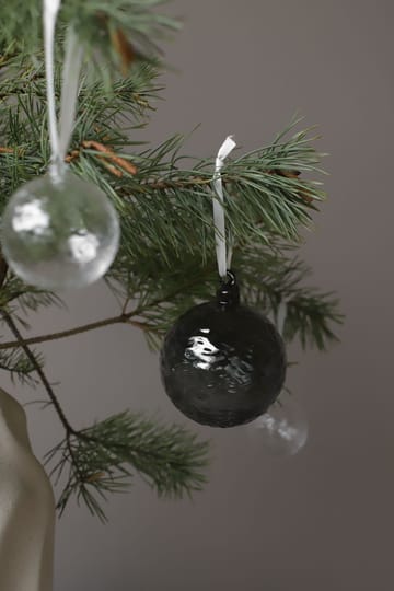 Gry Marble Christmas bauble Ø5 cm 4-pack - Smoke - Cooee Design