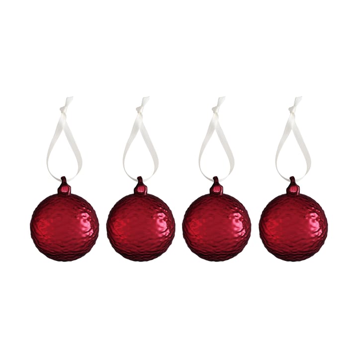 Gry Marble Christmas bauble Ø5 cm - Deep red - Cooee Design