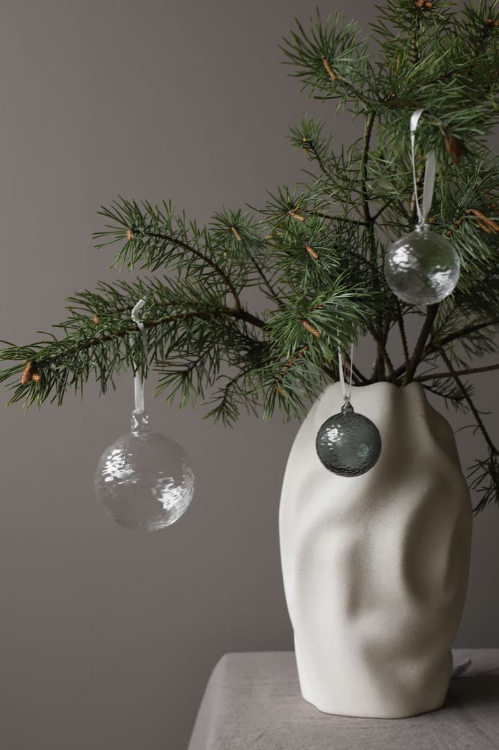 Gry Marble Christmas bauble Ø8 cm, Clear Cooee Design