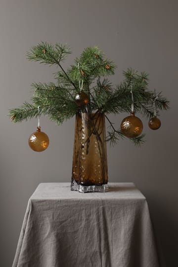 Gry Marble Christmas bauble Ø8 cm - Cognac - Cooee Design