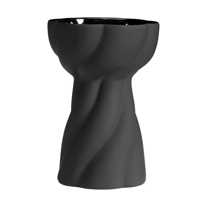 Twist bulb vase 12.8 cm - Black - Cooee Design