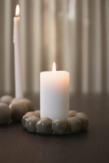 Bright candle tray Ø17 cm - Beige - DBKD