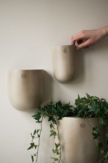 Cut wall-mounted flowerpot beige - Large 17 cm - DBKD