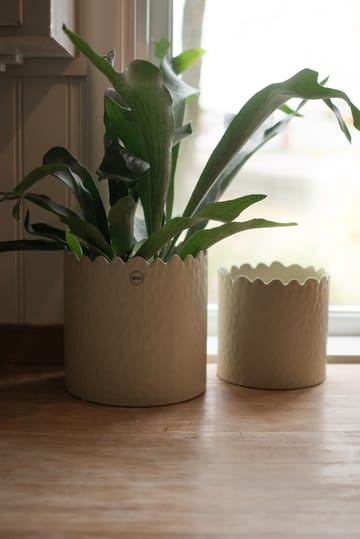 Flowery pot Ø16 cm - Cream - DBKD