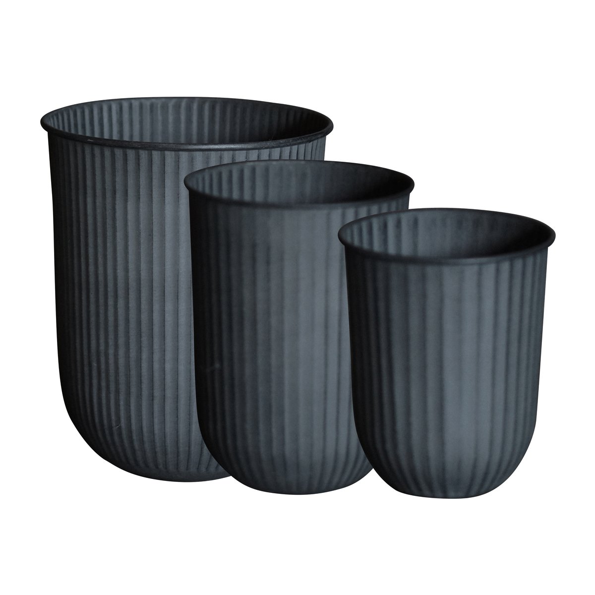 DBKD Out stripe flower pot 3-pack Black