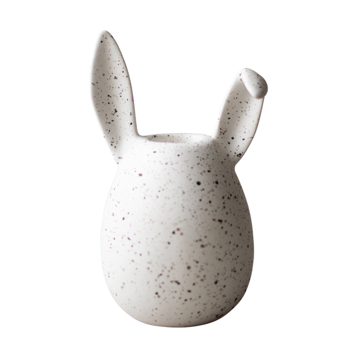 Rabbit candlestick 13 cm - White dot - DBKD