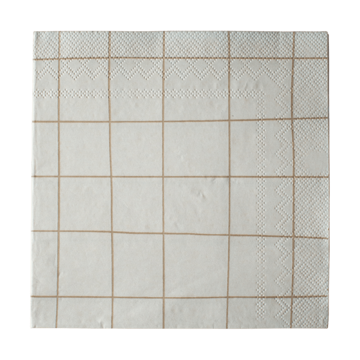 Square paper napkin 33x33 cm 20-pack - Cream - DBKD