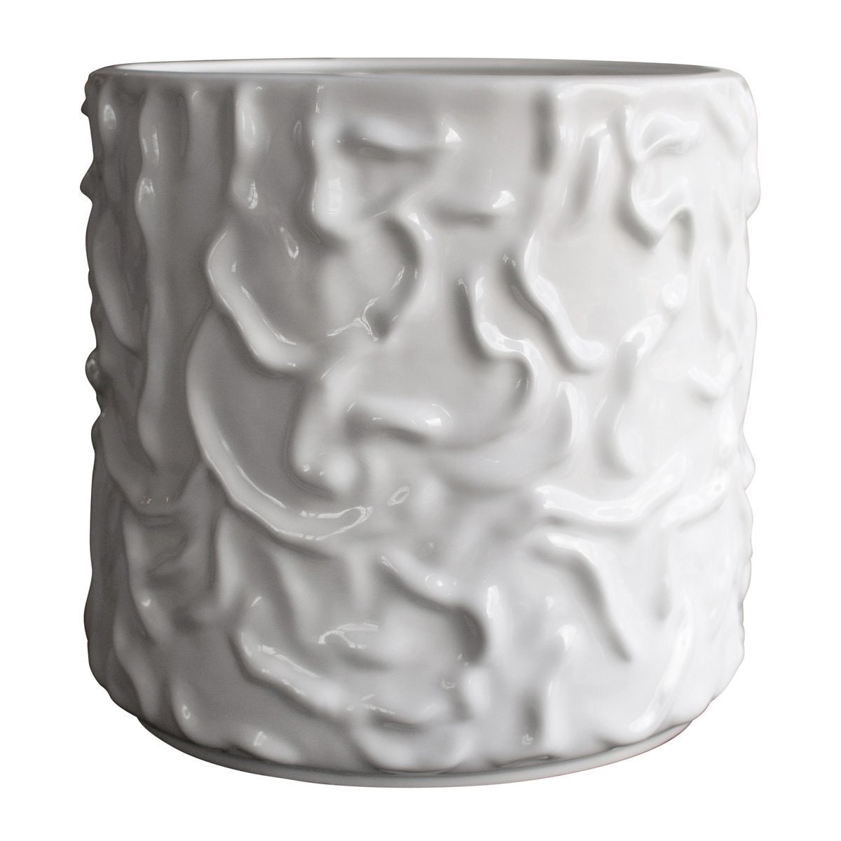 DBKD Swoon flower pot Ø31 cm Shiny white