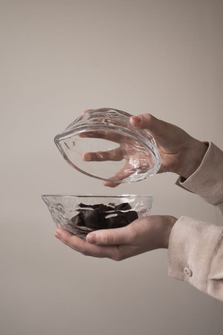 Walnut bowl with lid, Clear DBKD