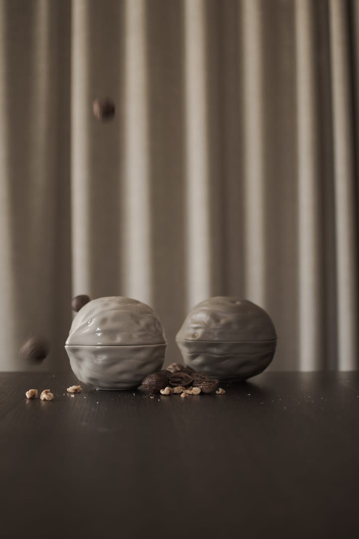 Walnut bowl with lid - Dust - DBKD