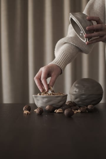 Walnut bowl with lid - Shiny mole - DBKD