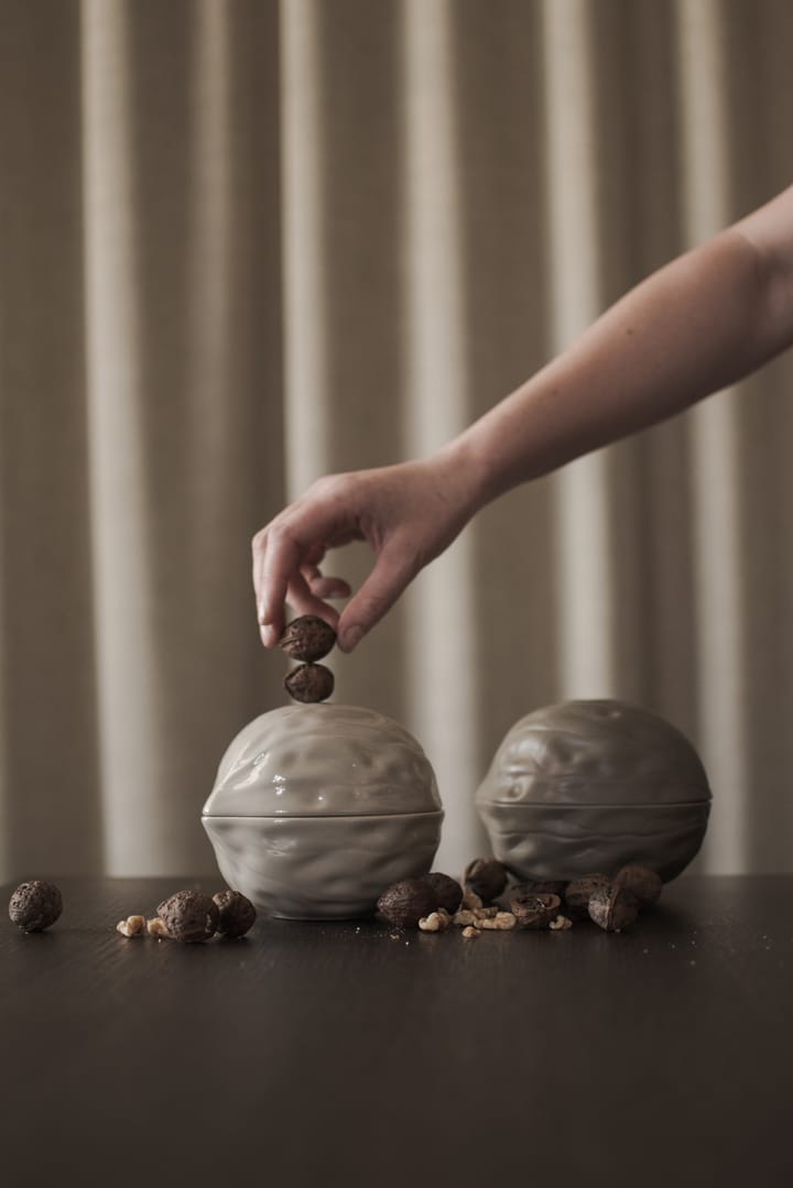 Walnut bowl with lid - Shiny mole - DBKD