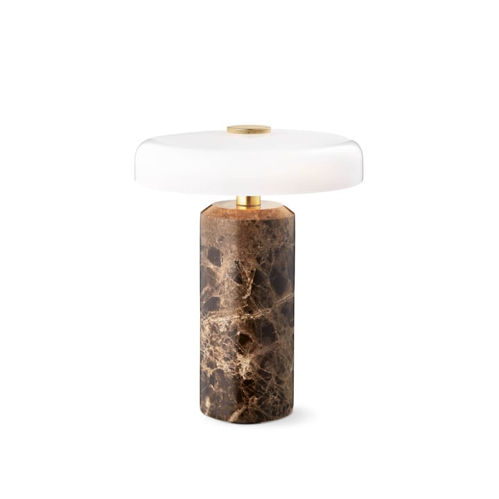 Trip table lamp Ø17x21 cm marble - Dark emperador - glossy opal - Design By Us