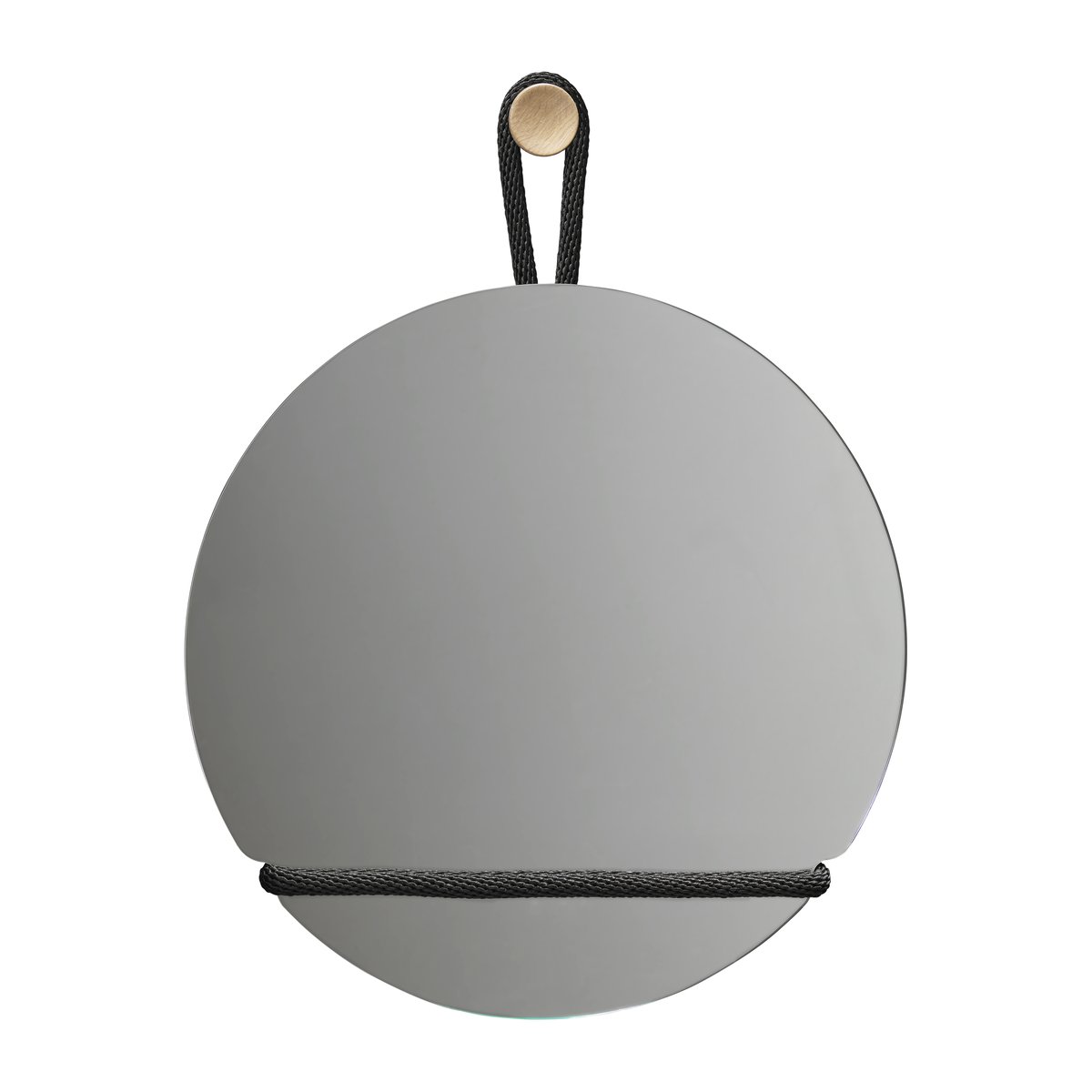 Design House Stockholm Lasso mirror round clear-black