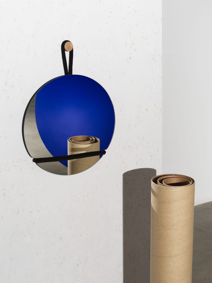 Lasso mirror round - clear-black - Design House Stockholm