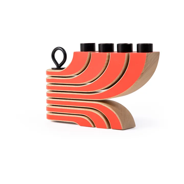 Nordic Light candleholder 4 arms - Red - Design House Stockholm