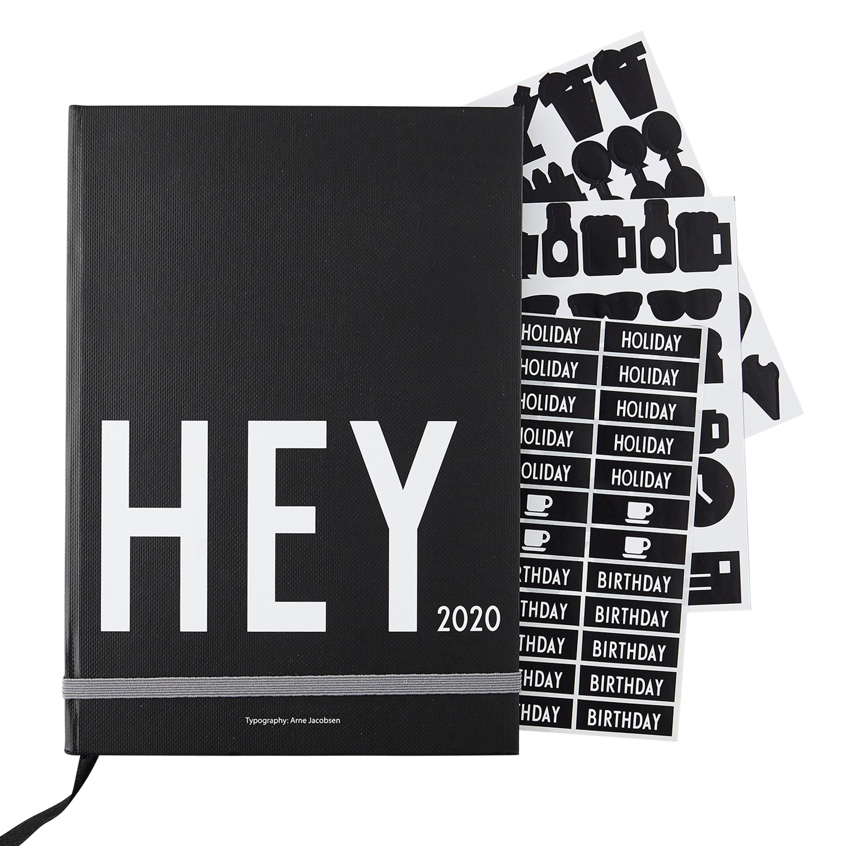 Design Letters calender 2020 Black