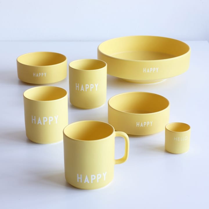 Design Letters candy bowl Ø12 cm, Yellow Design Letters