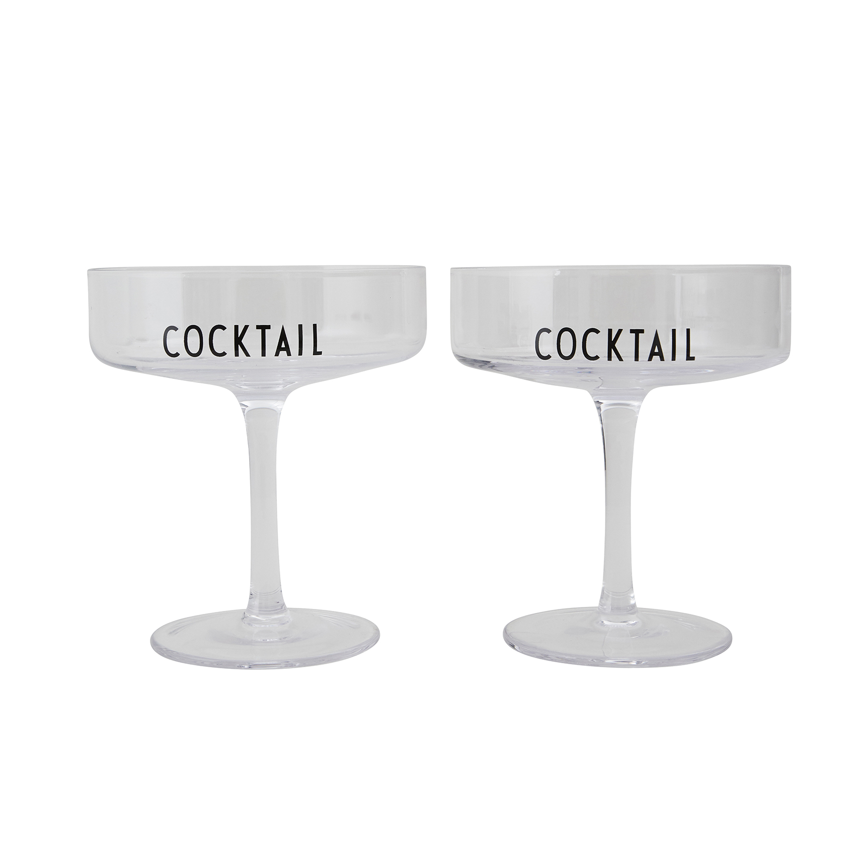 Design Letters cocktail glass 2 pack Clear