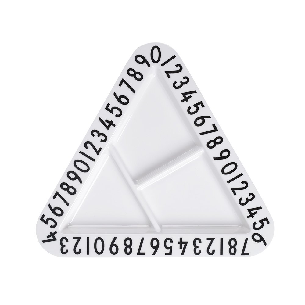 Design Letters snack plate melamine triangular