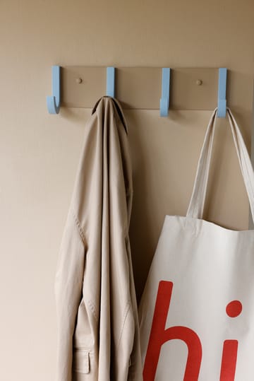 Jay clothing rack 4 hooks - Beige-light blue - Design Letters