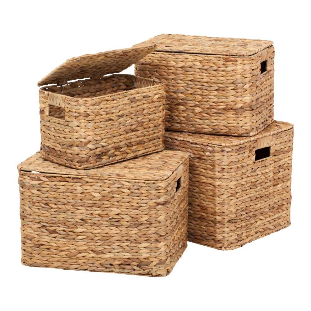 Dixie Basket with lid 4 pcs Fishbone