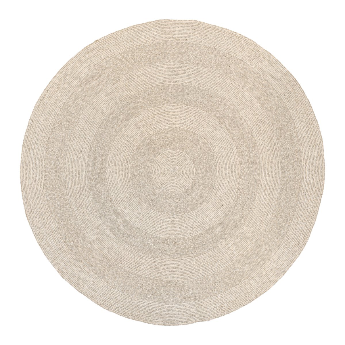 Dixie Ella jute rug  Ø150 cm white-nature