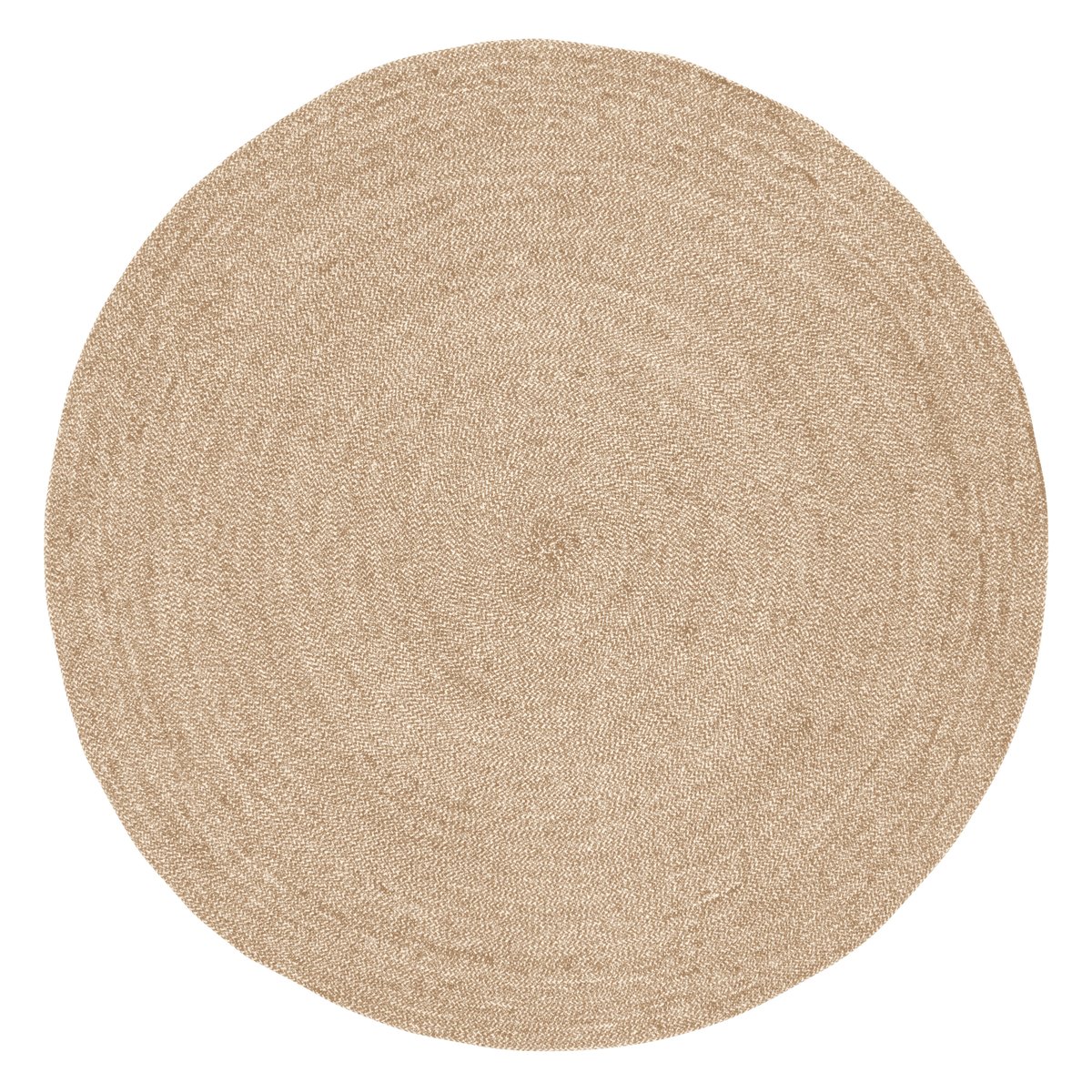 Dixie Ella rug Ø125 cm White-nature | Scandinavian Design | Round rugs | Beige