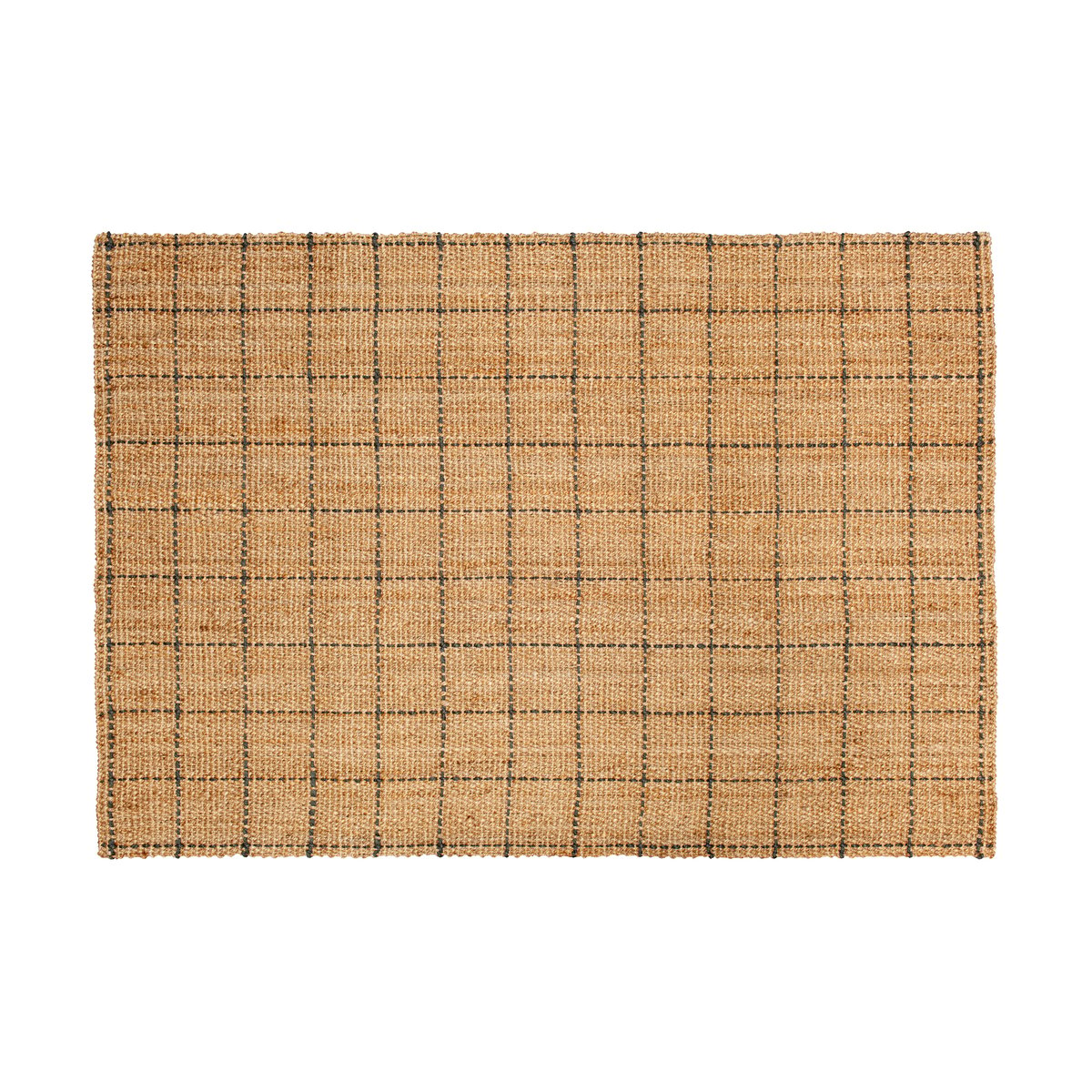 Dixie Freja jute rug checked 160x230 cm Natural-dark Grey