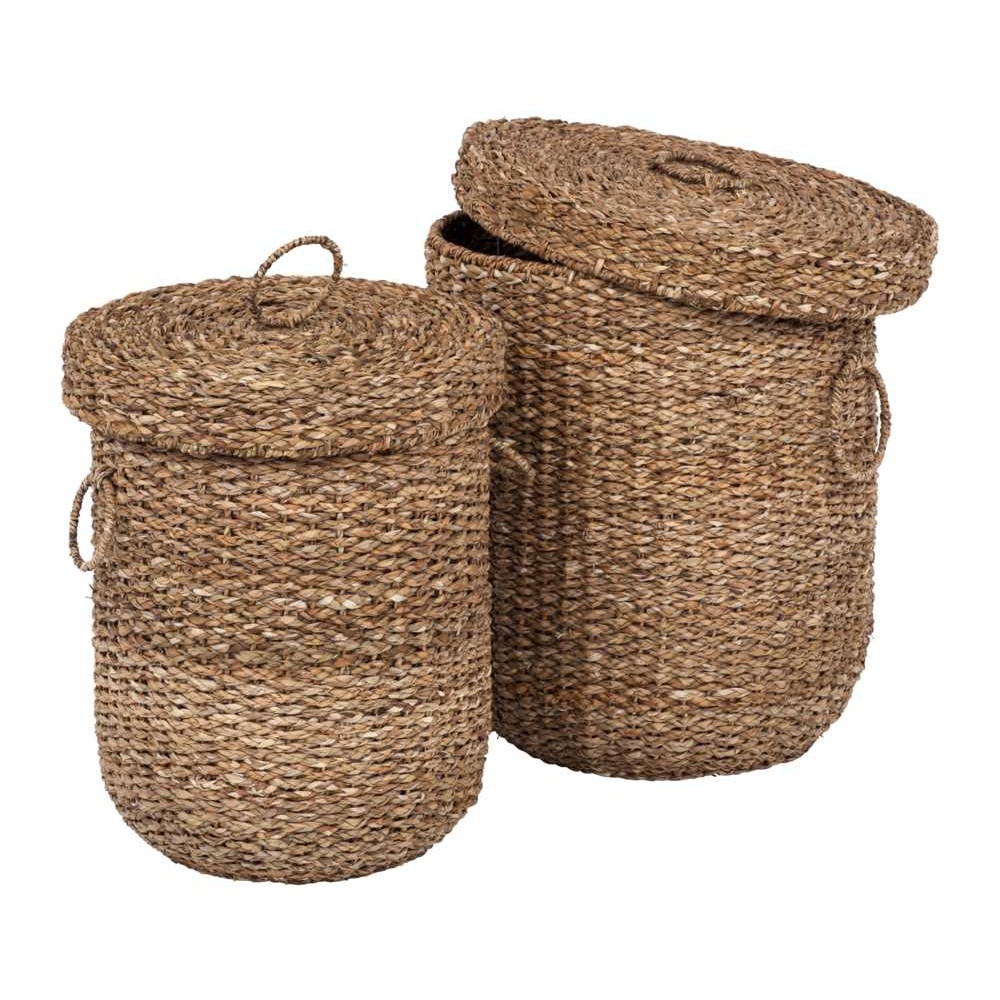 Dixie Laundry baskets with lids 2 pcs Seaweed