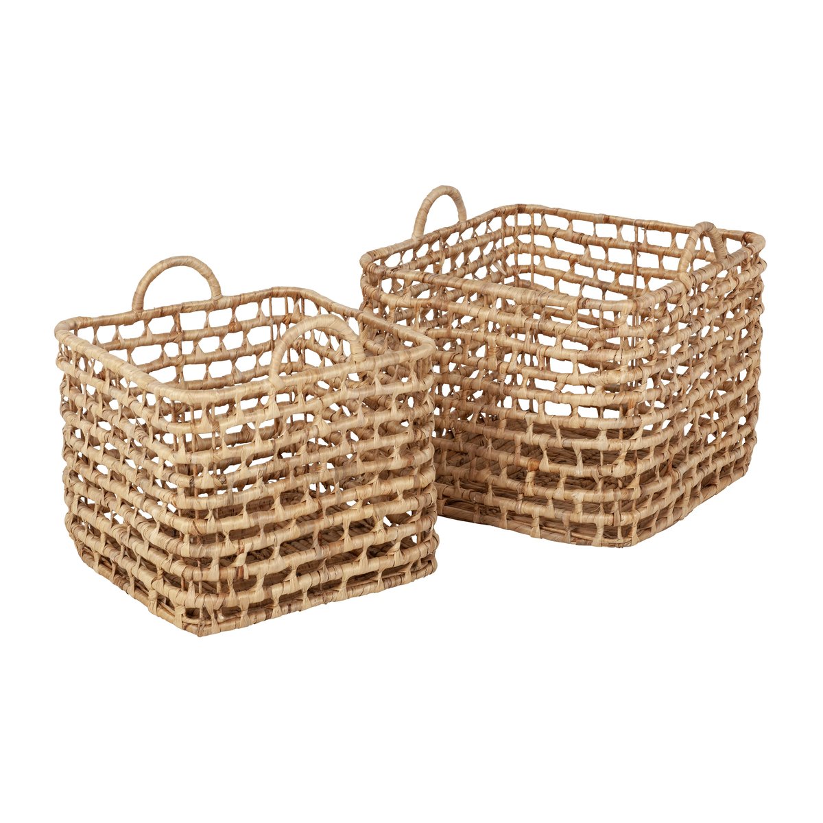 Dixie Lily square open twist basket 2 pieces Natural